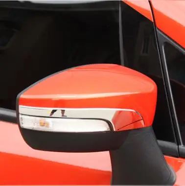 Carmilla Car Turning Light Chrome Side Mirrors cover strip Rearview Trim Modified For Ford Ecosport