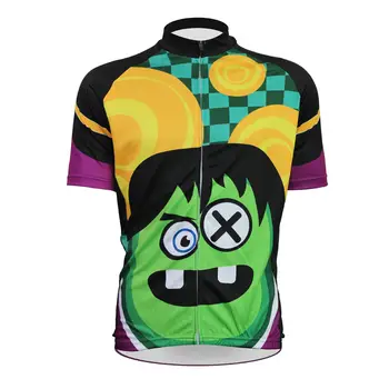 

Alien SportsWear Cartoon Frankenstein Pattern Men's Short Sleeve Cycling Jerseys 100%Polyester Bike Clothes Size XS-5XL