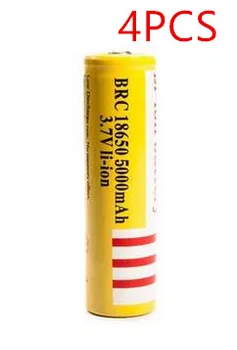 

100% Brand New 4 Pcs / Lot BRC18650 5000 mAh Yellow Lion Battery 18650 3.7V Rechargeable Li-ion Battery For LED Flashlight