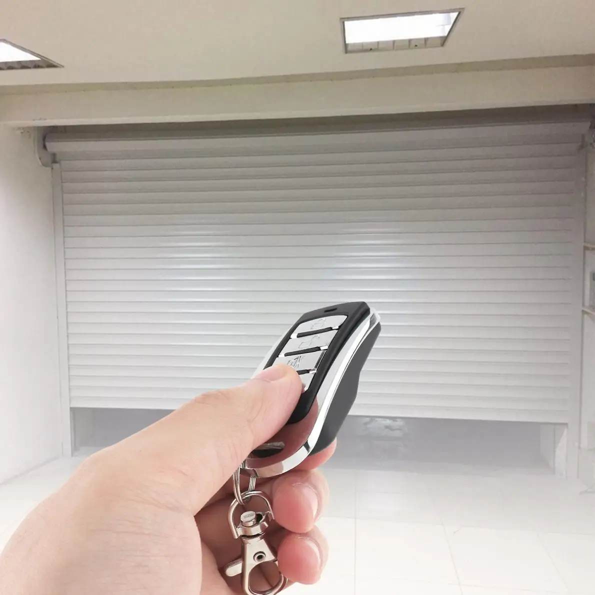 

433Mhz Metallic 4 Channel Duplicator Copy Wireless Remote Control with Keychain and Indicator Light for Universal Door Gate New