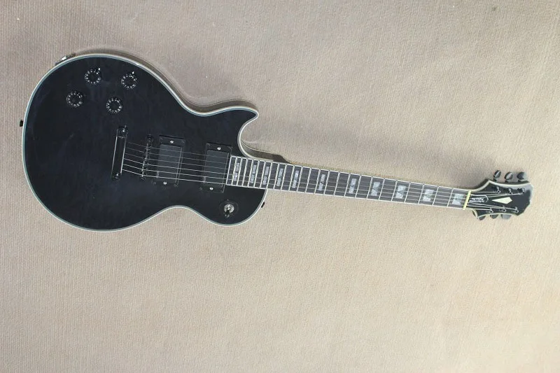 

Wholesale High Quality LP Custom left hand EPI Prophecy plus EMG Take the initiative to pickup Carbon black Electric Guitar1112