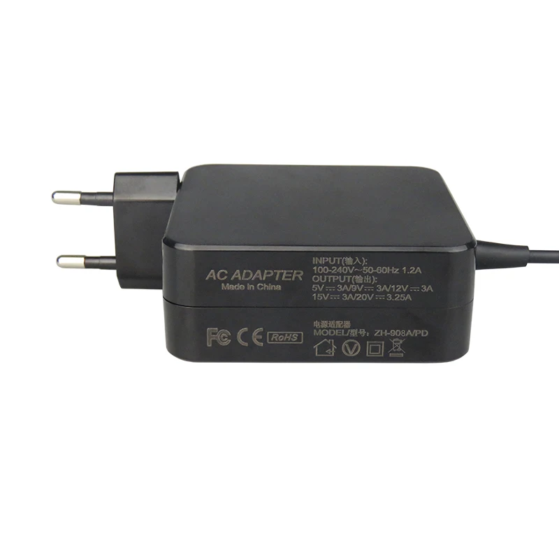 Najtaniej Dla Asus Huawei Matebook HP DELL XPS Xiaomi Air 65W 20V 3.25A typ C PD szybka ładowarka USB C zasilacz do laptopa