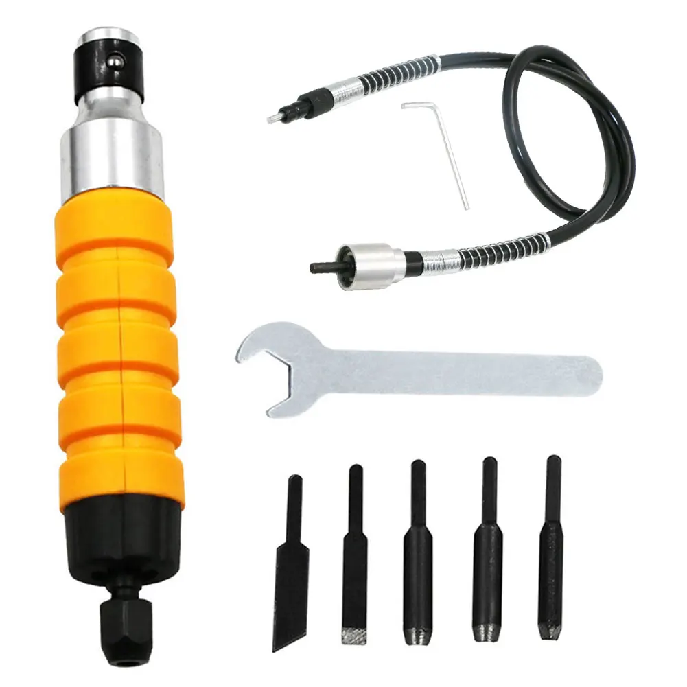 

Wood Chisel Carving Tool Tube Chuck Attachment for Electric Drill Flexible Shaft QP2
