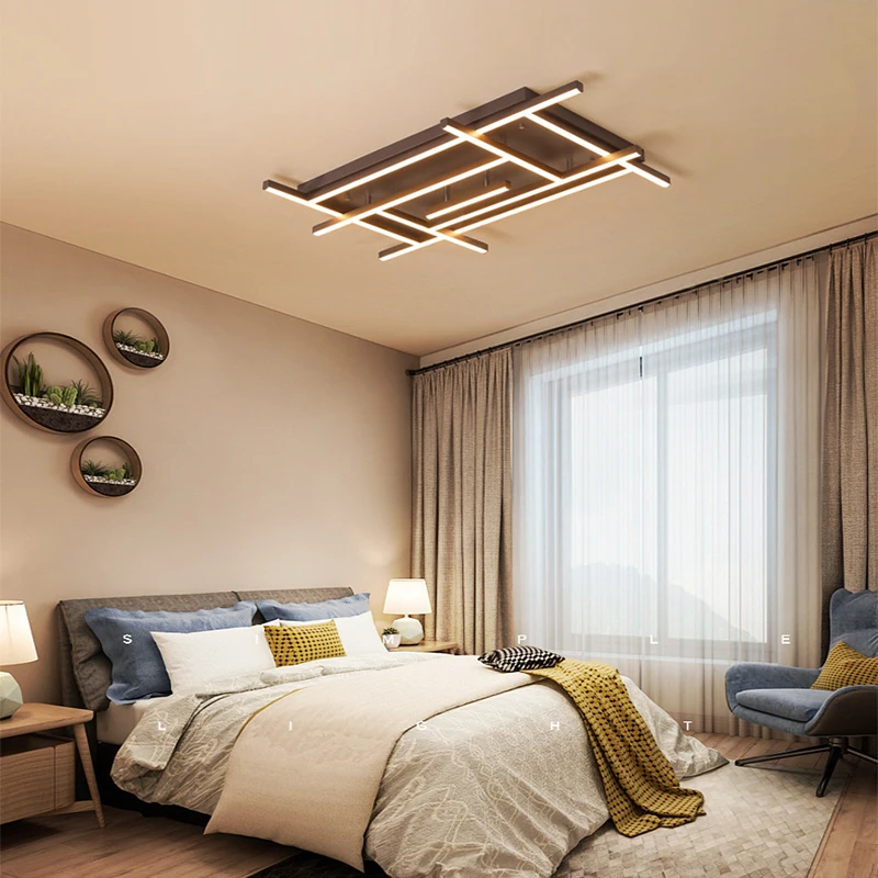 

Nordic Pendant light Labyrinth light bedroom living room brown led ceiling lamps Indoor Lighting RC Dimmable Pendant light
