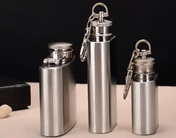 

Quevinal 300PCS Hot Selling 1OZ 2OZ Mini Stainless Steel Hip Flask wine pot Alcohol Flagon with Keychain DHL UPS TNT