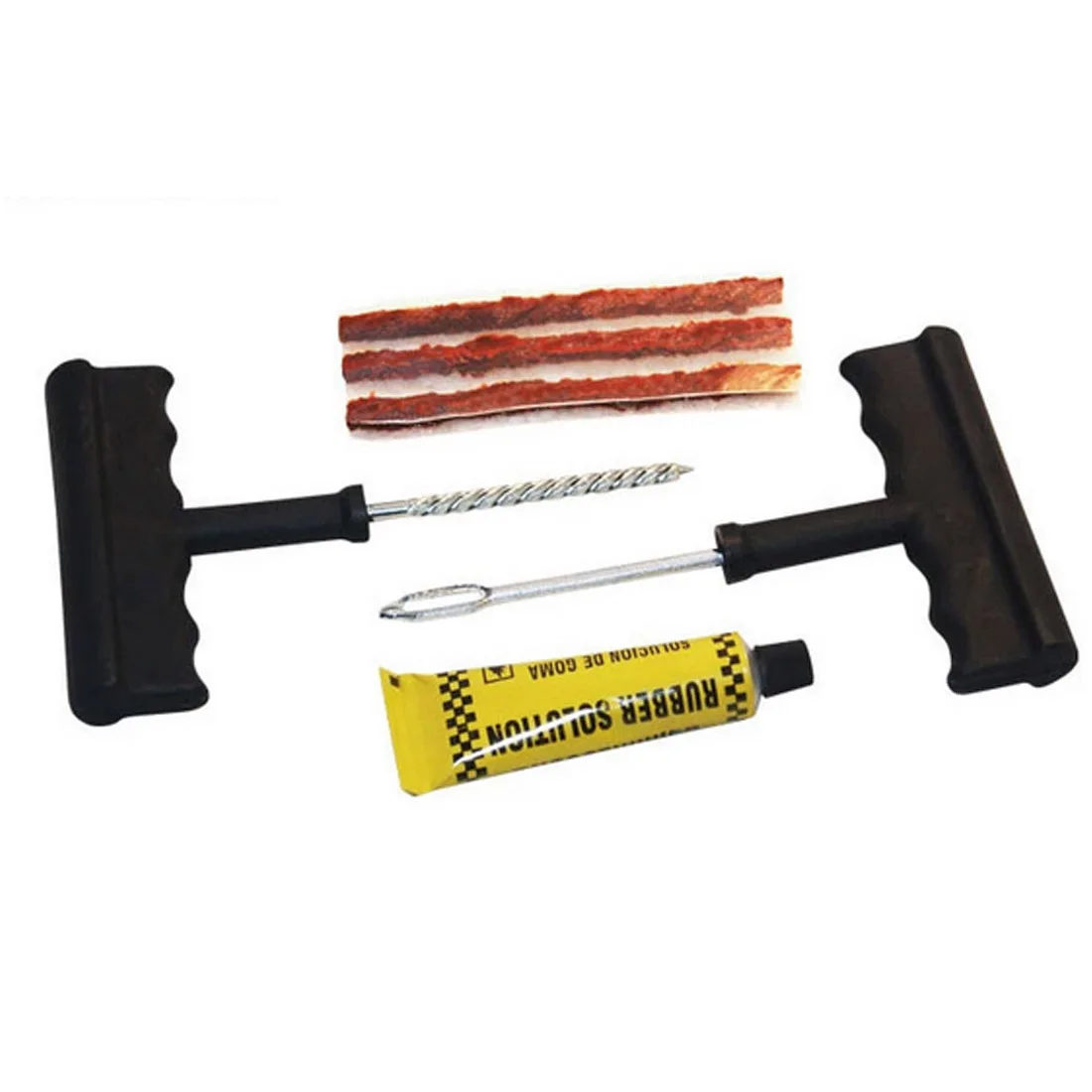 CAR-partment 6pcs/set Car Bike Auto Tubeless Tire Repair Kit Tyre Plug Puncture Tubeless Tire Plug Repair Tool CAR-partment 6pcs/set Car Bike Auto Tubeless Tire Repair Kit Tyre Plug Puncture Tubeless Tire Plug Repair Tool