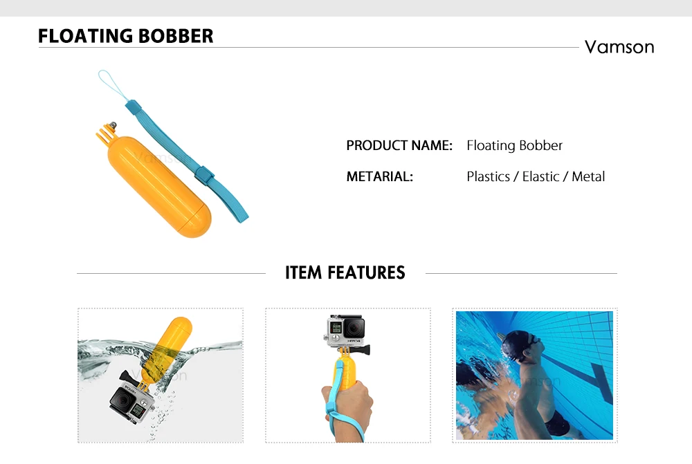 Vamson для Gopro Hero 6 5 4 комплект аксессуаров нагрудный ремень плавучий поплавок адаптер крепление для Yi 4K для SJCAM для Eken камера VP203B