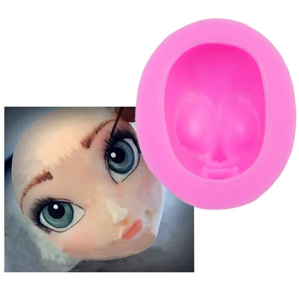 Silicone Mold Girl Princess Face Fondant Mold Cake Decorating Tools