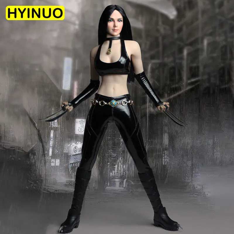 

1/6 Scale SET020 COSPLAY Female Sexy Pretty Wolf Girl Women Leather Pants Clothes Clothing Set For12"Action Figure Female Body