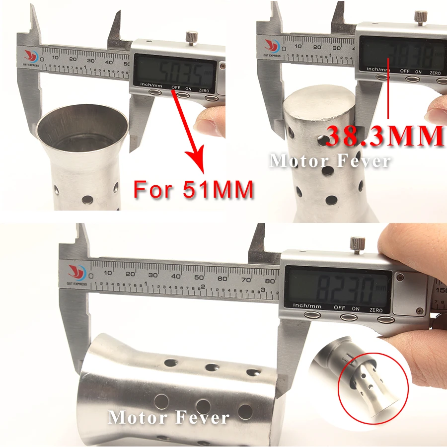 Выхлопная система мотоцикла Escape глушитель 48 мм 51 мм 61 мм DB Killer Отрегулируйте Шум звук Eliminator глушители для автомобиля Изогнутый Рот катализатор - Color: 51MM