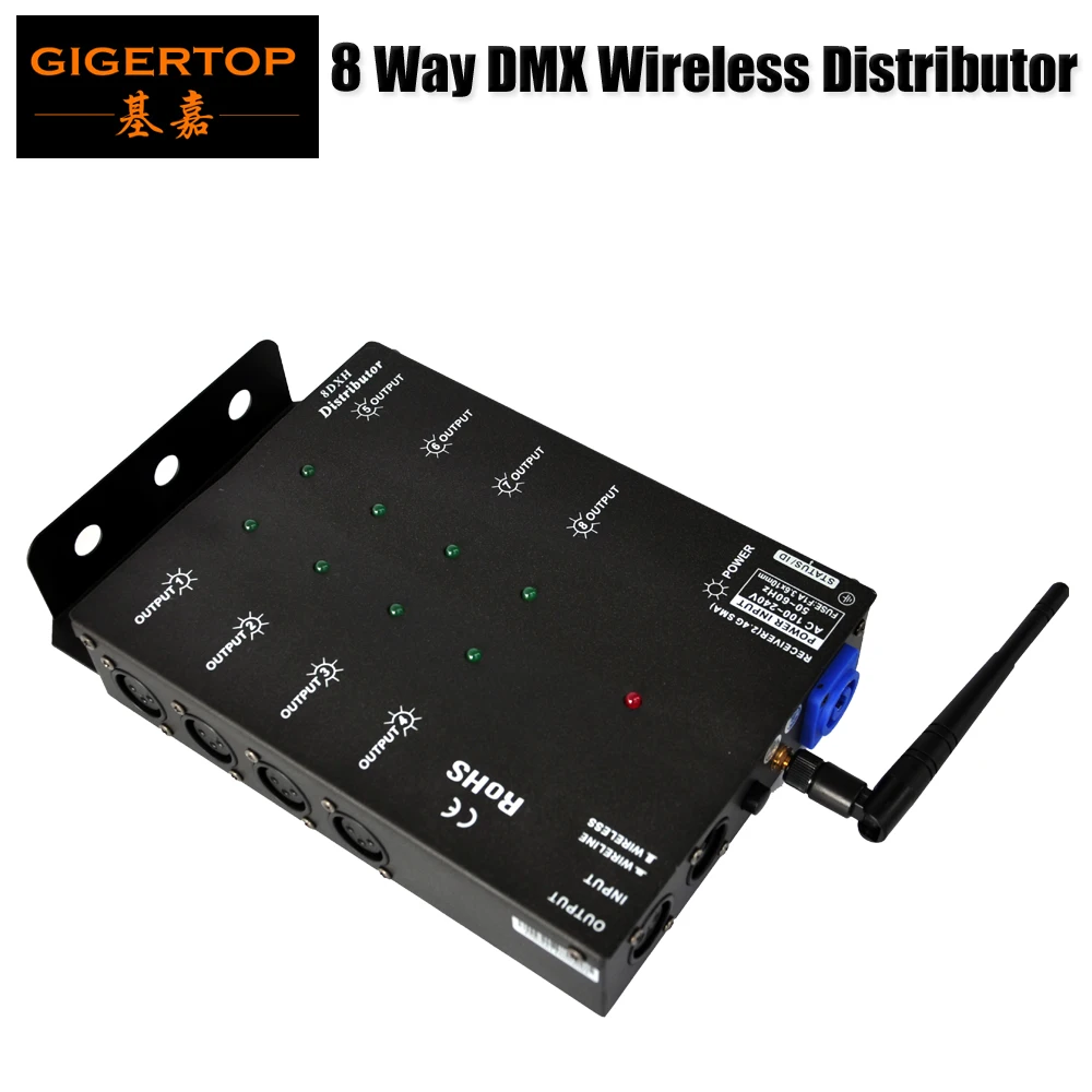 8Channels DMX Distributor with 2.4G Wireless DMX 512