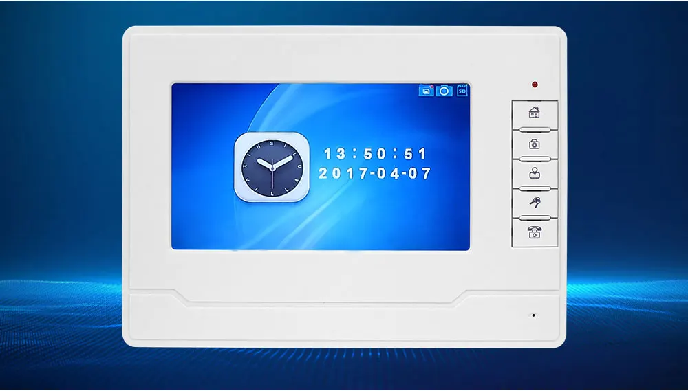 Видеодомофон 7 дюймов цветной видеодомофон 2 монитора RFID камера дверной звонок Водонепроницаемый Открытый + 16 г запись на карту tf