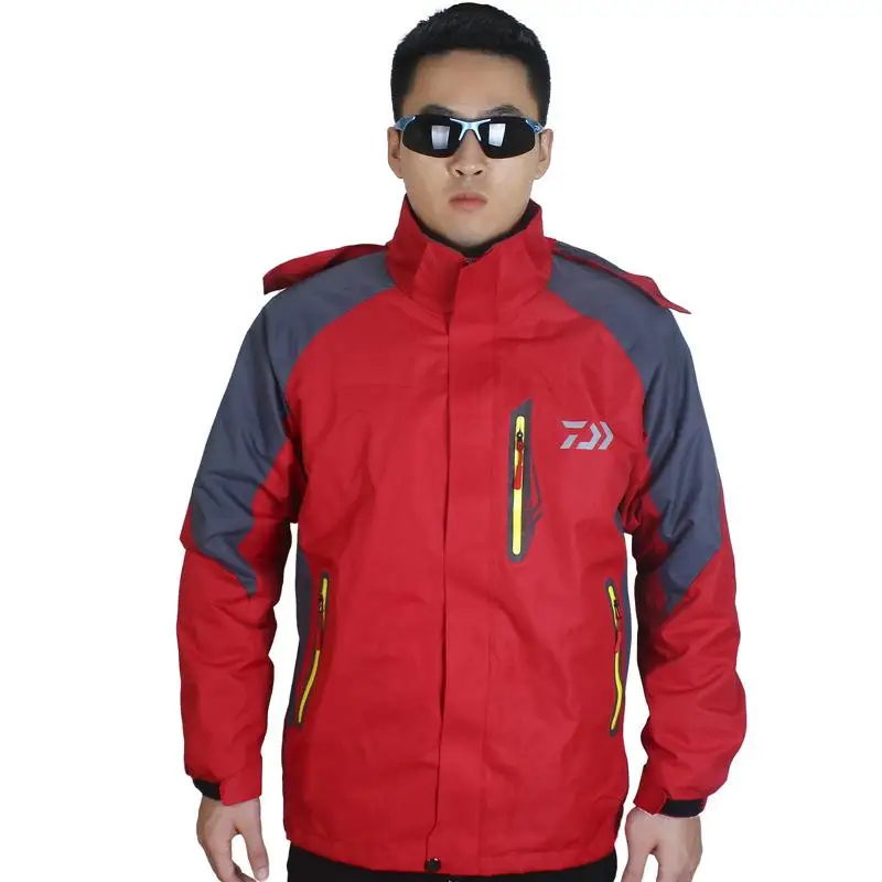 2018 Winter Fishing Jacket Waterproof Anti UV Coat Mens Hooded Two Sets Clothes Waterproof