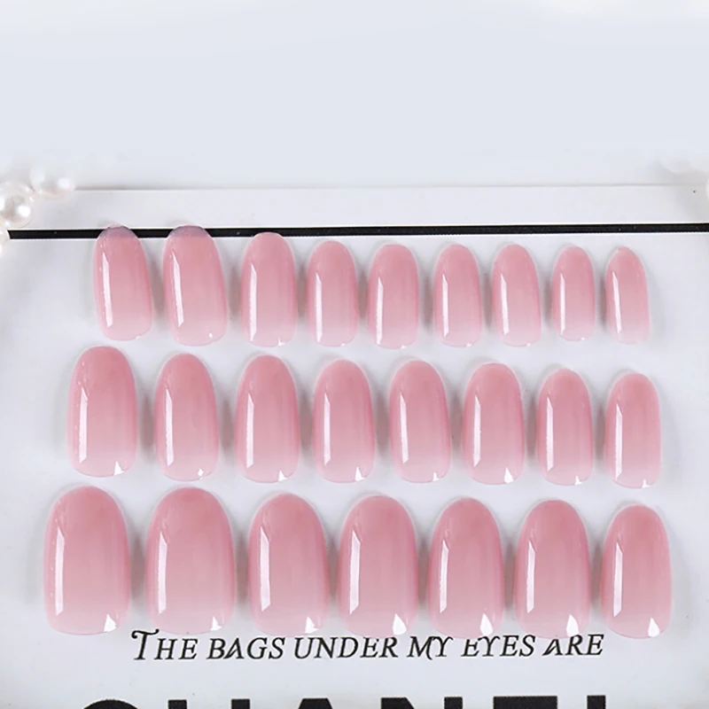 24 шт прозрачные розовые накладные ногти акриловые УФ-гель полные французские накладные ногти s художественные советы Инструменты