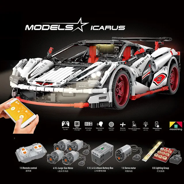 

DHL Technic Series Compatible With New MOC-16915 P1 RC Car Set Building Blocks Bricks Kids Toys APP RC Car Education Toys Gift