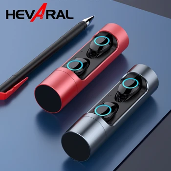 

Hevaral True Wireless Earbuds Bluetooth 5.0 Earphones with MIC Stereo HIFI Music IPX7 Support Touch Control 1000mAh Charging Box