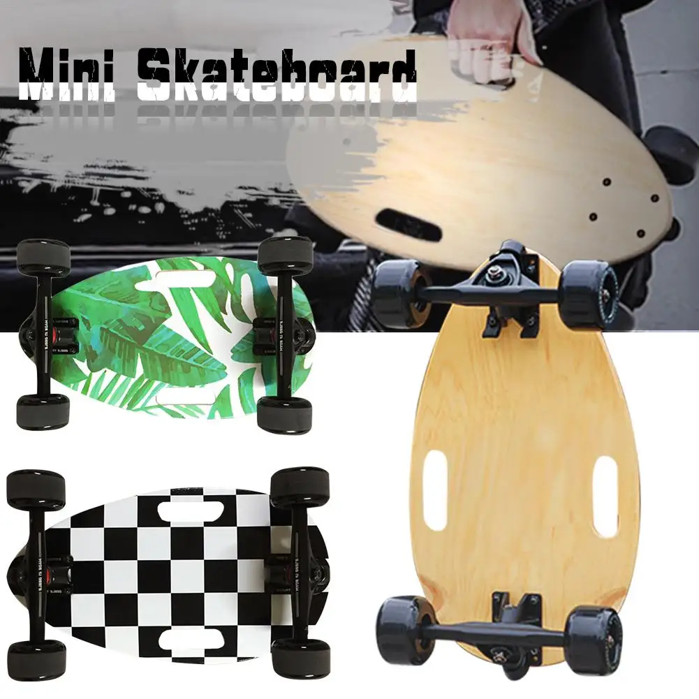 

Hand-held Portable Four Wheels Maple Mini Fish Skateboard Bettle