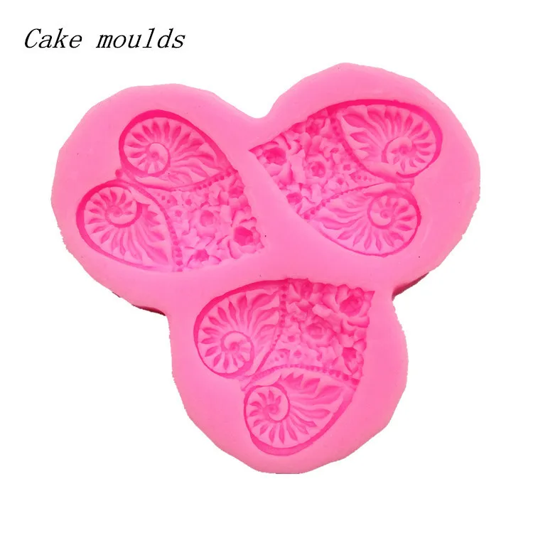 Wholesale Silicone mold RS005 Mini heart shape Resin flower Mold clay