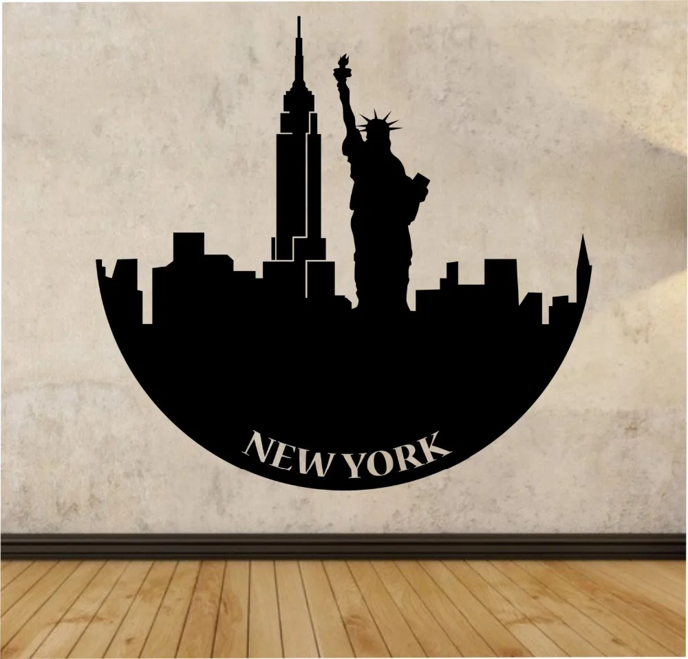 

Statue Of Liberty Wall Decal Vinyl Wall Stickers For Livingroom Quotes New York Modern Art Mural Design Home Decor Kids RoomSY96