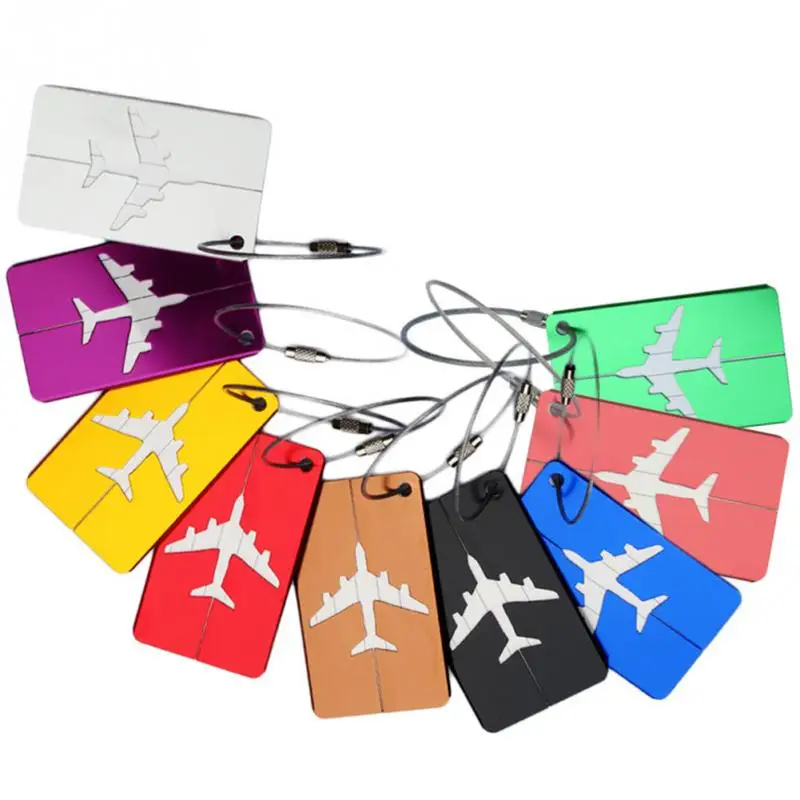 1 шт. Новый алюминий металла путешествия чемодан этикетка имя ID адрес ярлыки