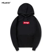 MIJKO Savage Hoodies Sweatshirt High Quality 1 1 Cotton Long Sleeves Hoody Savage Fashion Skateboard Suprem