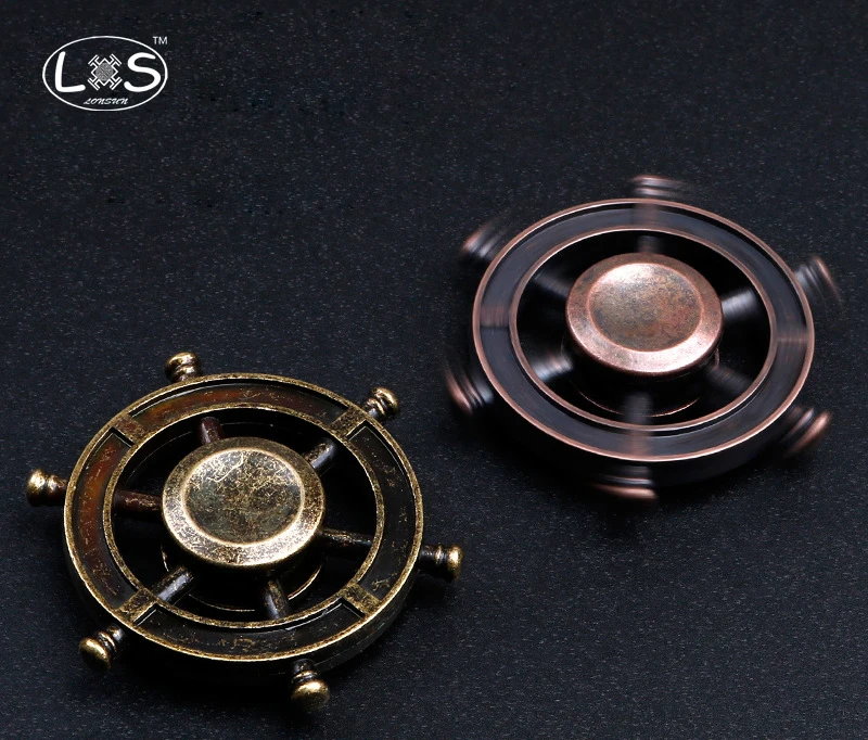 

(LONSUN) Retro color Fidget Spinner High Quality Metal EDC Toy Hand Spinner Spinning Top Anti Stress Toys