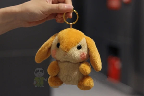 Небольшой lop Ушастый кролик кукла кулон из желтого lop Ушастый Кролик плюшевая игрушка брелок подарок плюшевая игрушка на высоком каблуке 12 см