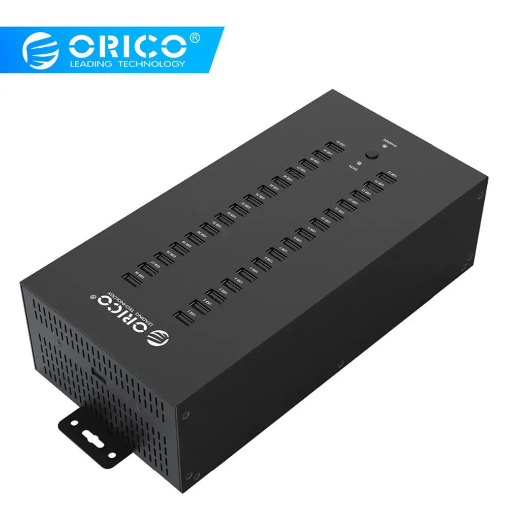 

ORICO 30 Port Type-A USB2.0 Industrial HUB with Data Cable Removable Hanger For TF SD Card Reader U-disk Data Test Batch Copy