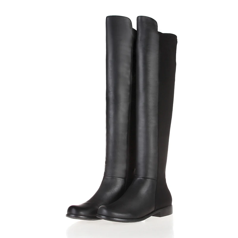 

Knight boots and boots are the main fashion trends in flat-bottomed Europe and America &B-9