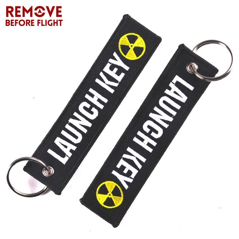 Fashion Nuclear Launch Key Chain Bijoux Keychain for Motorcycles and Cars Gifts Tag Embroidery Key Fobs OEM Keychain Bijoux 5