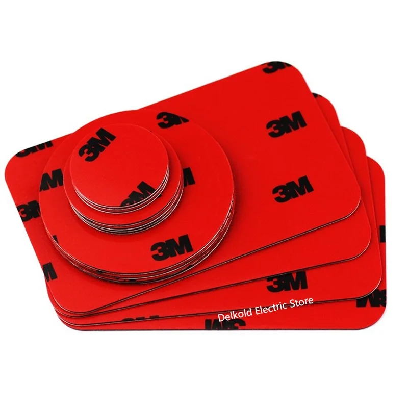 3M Strong Double Sided Adhesive Acrylic Foam Tape Two Sides Mounting Sticky Tape Black 78mm61mm0.8mm x20pcs Free shipping