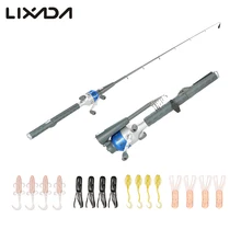 151 см Мини Складная рыболовная удочка Катушка комбинированная с рыболовной приманкой леска Карп складная телескопическая рыболовная удочка приманка подарок