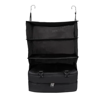 

1 PC Multifunctional Clothing Storage Bag Home Portable Luggage System Hanging Travel Shelves 3 Layer Storage Bag Organizer