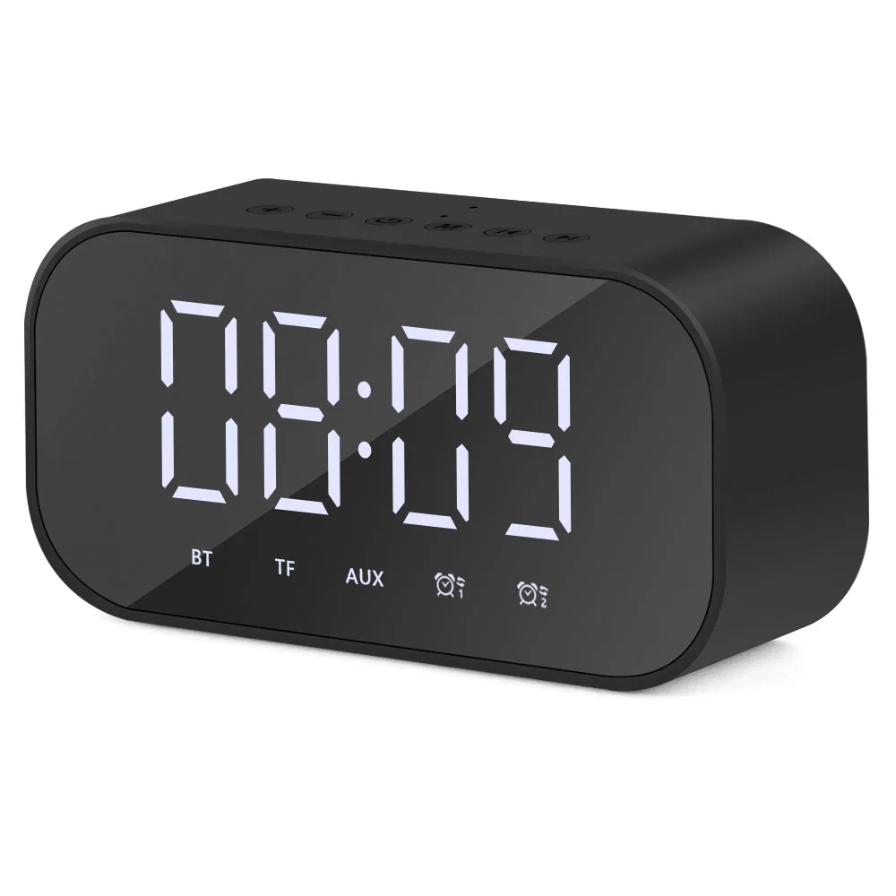 

Portable Bluetooth Speaker Wireless Stereo Music Player Support LED Display Digital Alarm Clock TF card AUX Handsfree