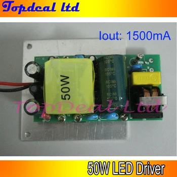 

AC 110V / 220V 50W LED Driver for 10x5W 30-38V 1500mA high Power 50w led chip transformer, free shipping