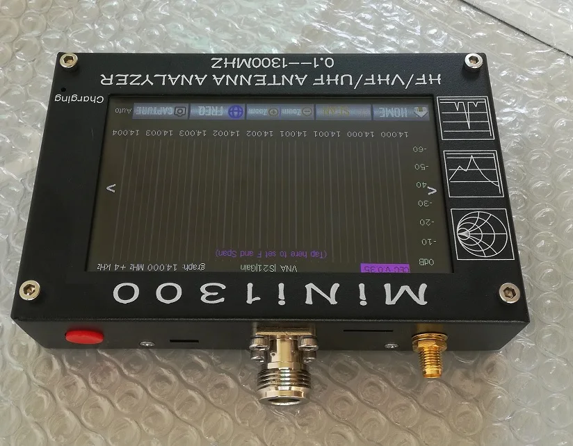 Новое поступление MINI1300 0,1-1300 МГц HF/VHF/UHF антенный анализатор емкостный сенсорный экран КСВ метр