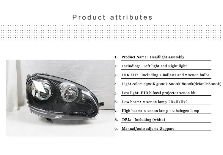 2 шт. автомобильный стиль светодиодный фары для vw Jetta 2006-2011 для Jetta головной фонарь светодиодный DRL объектив двойной луч H7 HID Xenon bi xenon объектив