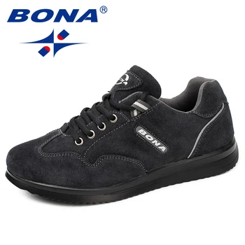 

BONA New Arrival Style Men Walking Shoes Lace Up Men Sport Shoes Outdoor Jogging Sneakers Comfortable Light Soft Free Shipping