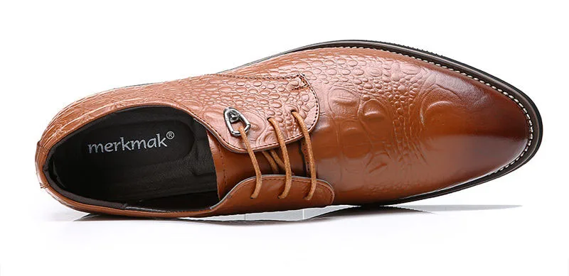 Merkmak/высококачественные мужские туфли-оксфорды; модная обувь в британском стиле с острым носком; удобная обувь в деловом стиле; повседневная мужская обувь на плоской подошве