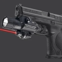 Охота 500 люмен оружие Свет алюминиевого сплава тактический светодиодный красный лазерный фонарик прицел для Пикатинни