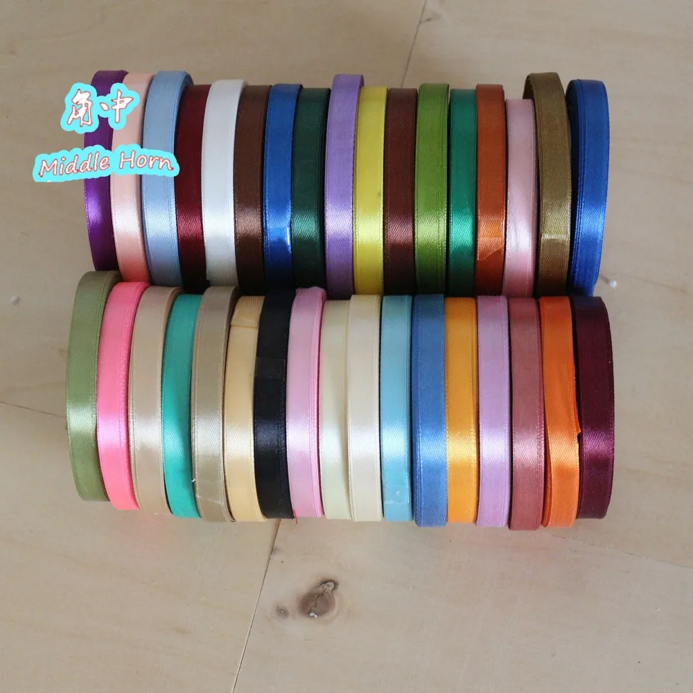 25 yards 1 roll Wedding ribbon 3/8&quot(10mm) single-sided 10 random color Gift Packaging accessories | Дом и сад