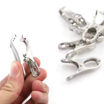 

10PCS Clothes Pegs Stainless Steel Metal Clips For Coat Pants Laundry Drying Hanger Rack Washing Towel Holder Hanger