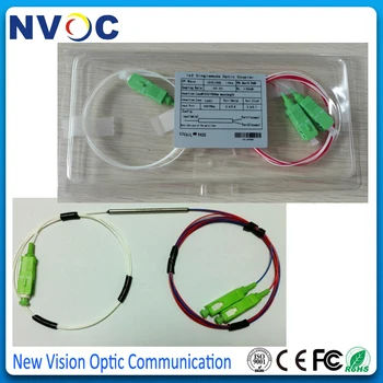 

8Pcs/Lot,20/80,1X2 Steel Tube Double Window ABS FBT Fiber Coupler,SM,Dual Window,1310/1490,0.9mm,1M,SC/APC,1*2 Fiber Splitter