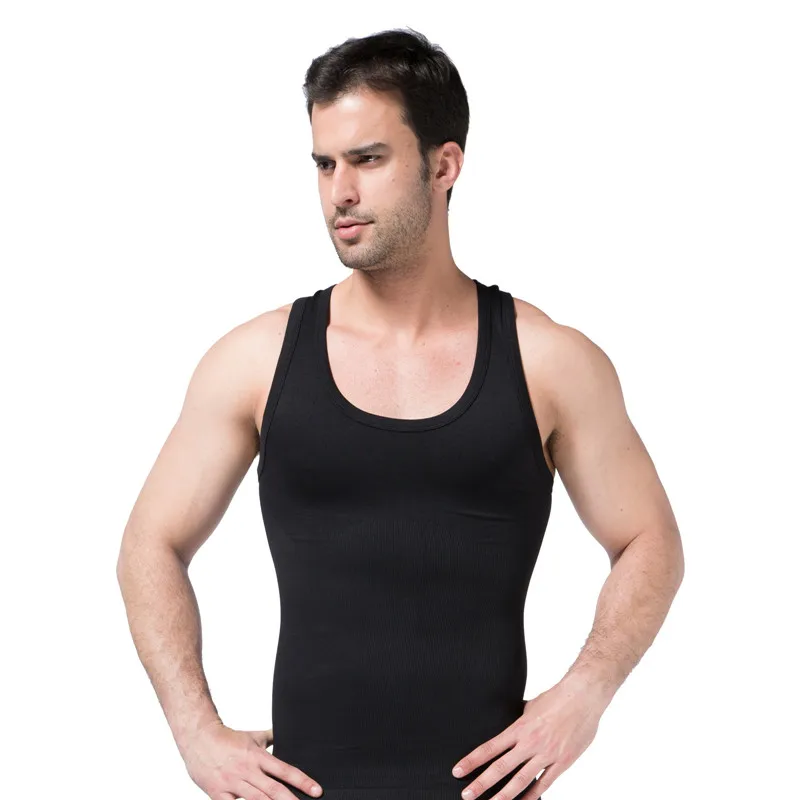 Chest Body Shaper Tops Compression Men Undershirt Slimming Beer Belly ...