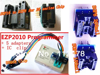 

24 25 93 Series USB High Speed Programmer 2010 Edition 25T80 Bios USB SPI Programmer SOP16 SOP8 to DIP8 + 5Adapters+SOIC8 Clamp