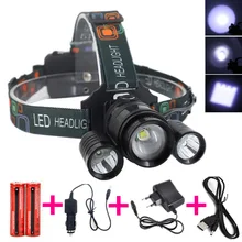 Anjoet XML T6 2 R5 светодиодный налобный фонарь, налобный фонарь, 18650 лм, 4 режима, налобный фонарь для охоты, рыбалки, светодиодный налобный фонарь