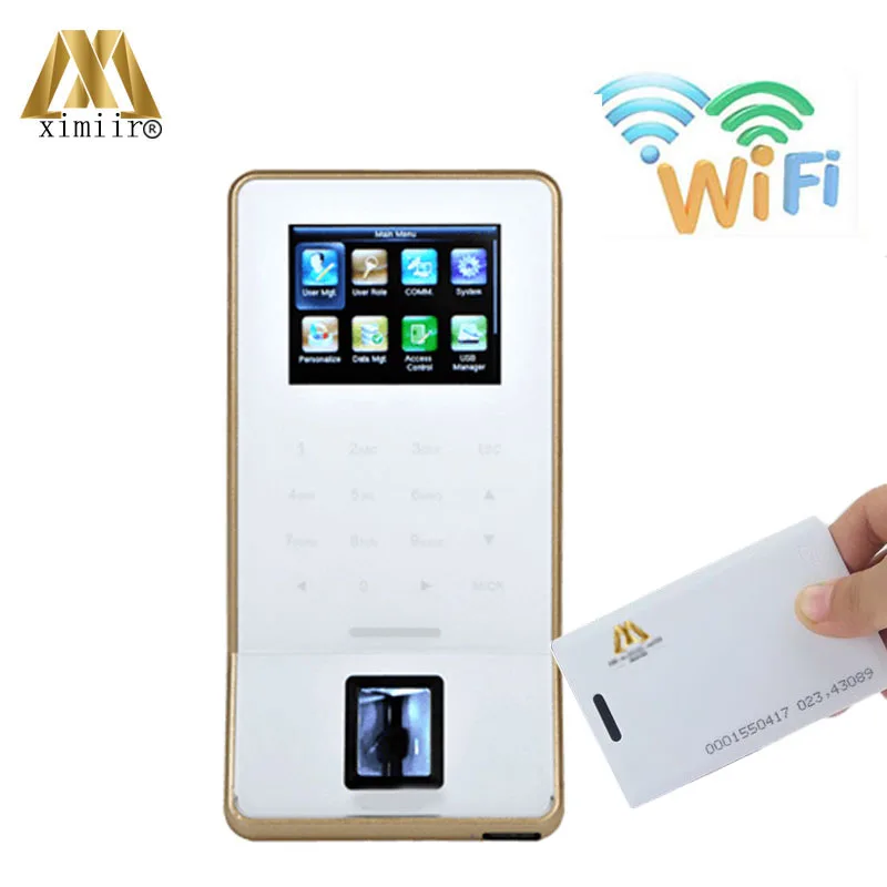 

2.4-inch TFT LCD Color Screen WIFI fingerprint access control time attendance terminal F22 optional smart proximity card reader