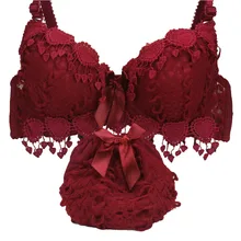 Чашка японской Девушки, студентки, нижнее белье, кружевной бюстгальтер, набор, сексуальные, для женщин, Цветочная вышивка, бант, полые, любовь, сшивание, 2 цвета на выбор