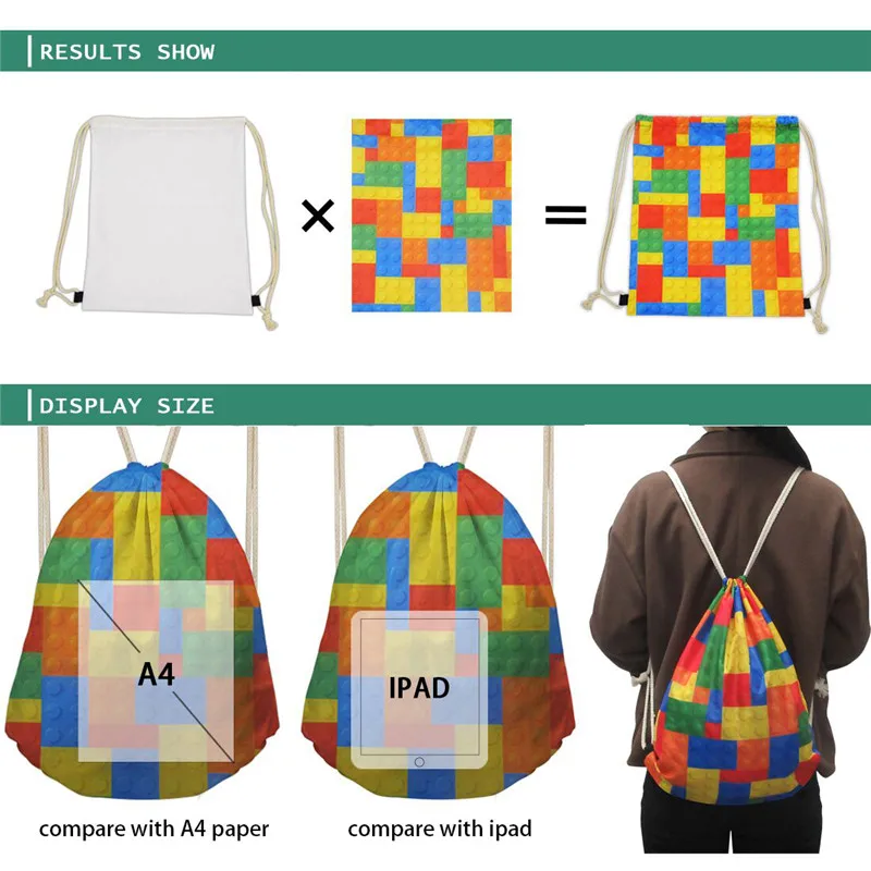INSTANTARTS Brand Design 3D Rainbow Crazy Horse Print Drawstring Bag String Cincn Sack Backpack Women Men Mini Bagpack Schoolbag INSTANTARTS Brand Design 3D Rainbow Crazy Horse Print Drawstring Bag String Cincn Sack Backpack Women Men Mini Bagpack Schoolbag