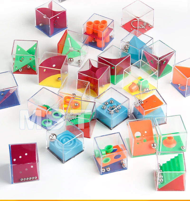 24 шт. мини 3D лабиринт игрушка-головоломка пластиковые ручные мозговые бусины IQ куб игры для раннего развития игрушки для детей